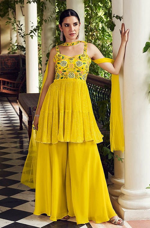 Buy Yellow Sharara Suits Online At Best Prices – Koskii